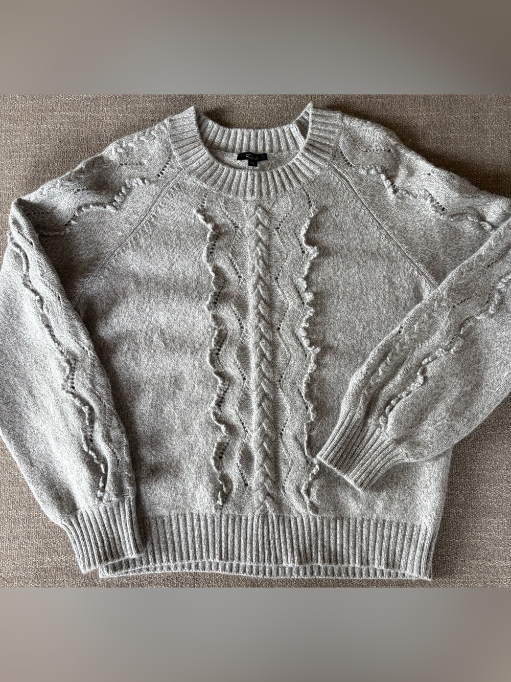 RAILS Francis Cableknit Sweater Lambswool Cotton Cashmere Blend CUTE!! Sz M